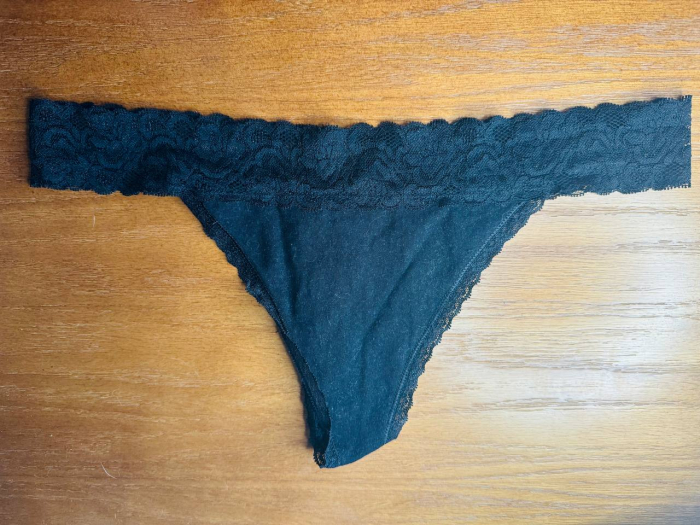 Black Baumwoll G-String