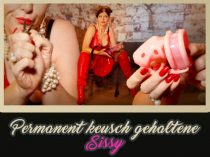 Permanent keusch gehaltene Sissy