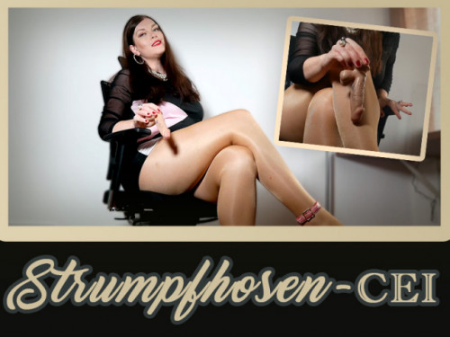Süßer CEI in Strumpfhosen