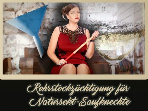 Rohrstockzüchtigung für Natursekt-Saufknechte