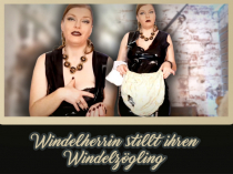 Windelherrin stillt ihren Windelzögling