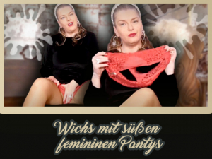 Wichs mit süßen femininen Pantys